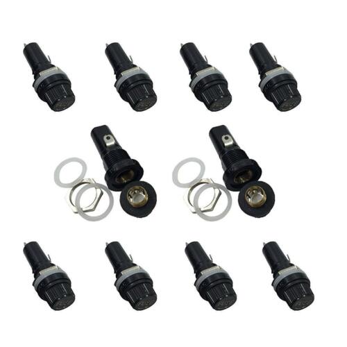 10pcs Panel Mount Screw Cap 6x30mm Glass Fuse Holder Case For Radio Auto Stereo